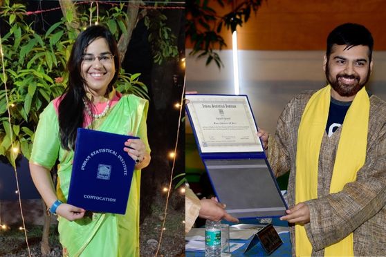 Priya Kedia and Aayush Agrawal, graduates from Indian Statistical Institute (ISI)