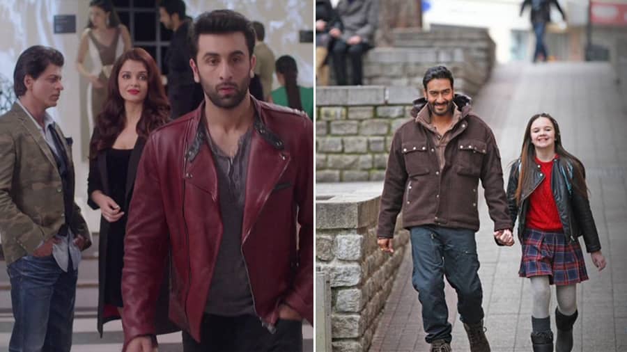 (L to R) Stills from 2016’s Ae Dil Hai Mushkil and Shivaay. 