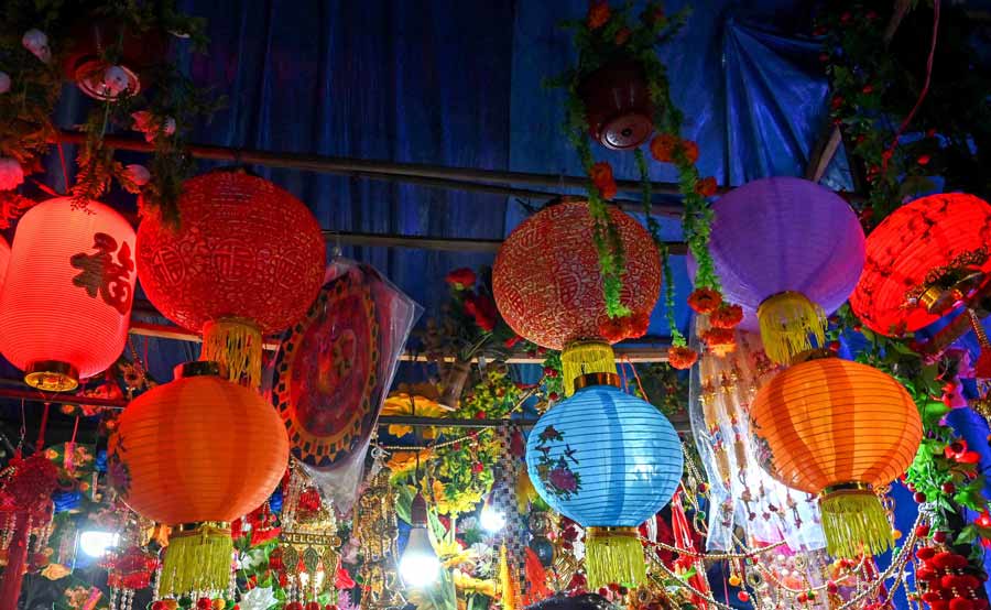 Colourful Chinese lanterns on sale at Chandni Market ahead of Diwali
