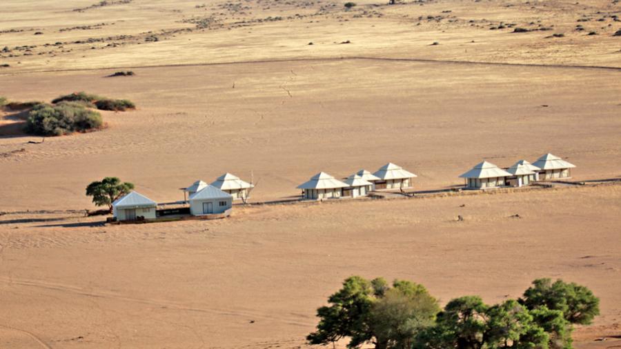 Tents for tourists in the Namib Desert. No photo can ever capture the vastness and desolation of the place.