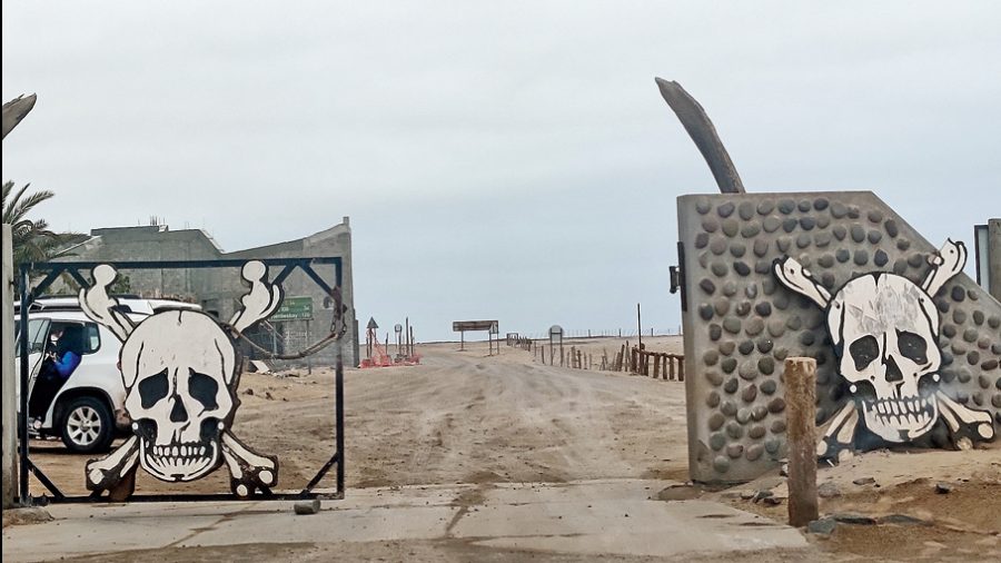 The telling entrance to the Skeleton Coast National Park