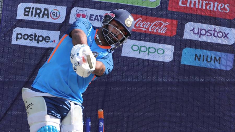 Rishabh Pant practises hard to make his bat talk in the match