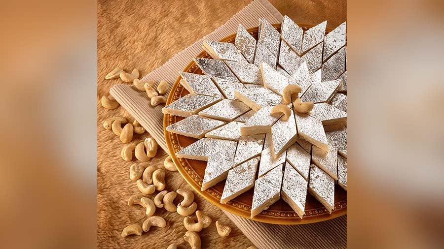 Kaju Barfi from Gupta Brothers: Kaju Barfi or Kaju Katli is perhaps the most sought-after mithai on Diwali and Gupta Brothers is the go-to spot for the diamond-shaped sweet. Here, the Kaju Barfi is made traditional to the tee with cashew nuts and cardamom as primary ingredients. Available in multiple branches across Kolkata, some of the savoury items they are known for are the Club Kachori, Dhokla and Dahi Vada. 