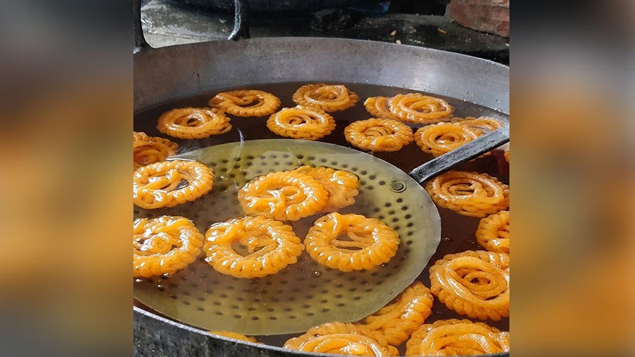 Imarti from Annapurna Sweets: Imarti — a flower-shaped sweet that resembles a jalebi or a jilipi is a festive favourite at Annapurna Sweets. The three-decade-old sweet shop chain, located across Kolkata, has been whipping up the sweet since its inception and has notched a huge fan following in the city. The crispy outer shell of the Imarti is always fried to a beautiful orange hue and ensures a vibrant addition to the festive spread.