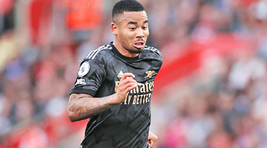 Gabriel Jesus of Arsenal during the Premier League match against Southampton on Sunday.