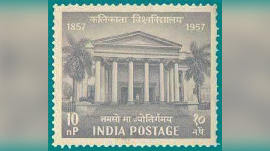 The postal stamp released in 1957