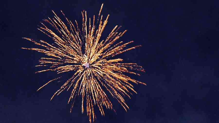 Fireworks on Diwali night. 