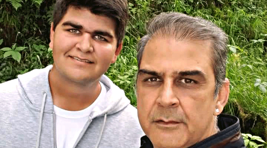 Nikhil Chopra (right) with son Krishnav, in an image from the former’s Facebook account.