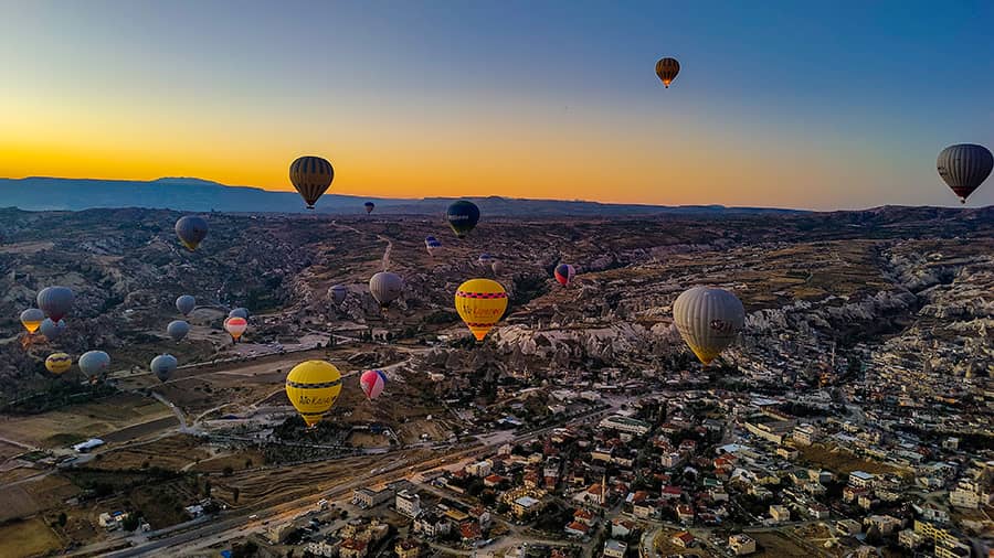 Cappadocia is one of the most popular places for hot air balloon rides in the world because of its unique landscape and ideal weather conditions all-year round