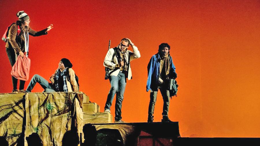A scene from Gorbhodharini