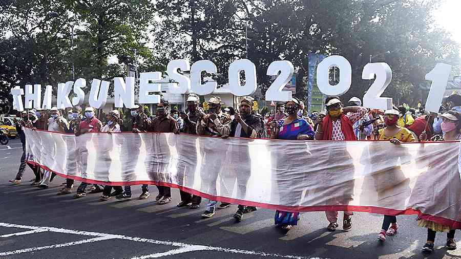 The December 2021 rally thanking Unesco