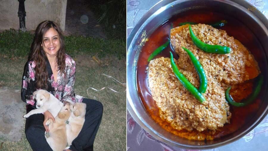Chef and animal-lover Sandra Hendricks and her ‘bhapa shorshe maach’ using plant-based fish
