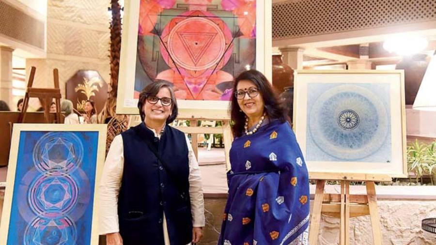 Gita Kumar Pandit with Rita Bhimani.