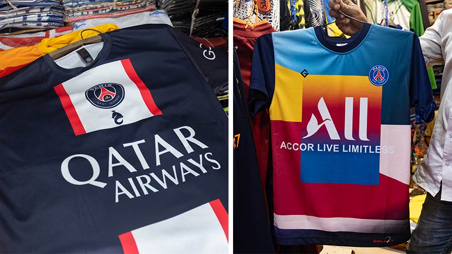 PSG’s home kit in its original design along with a unique PSG t-shirt that one can only find in Maidan Market