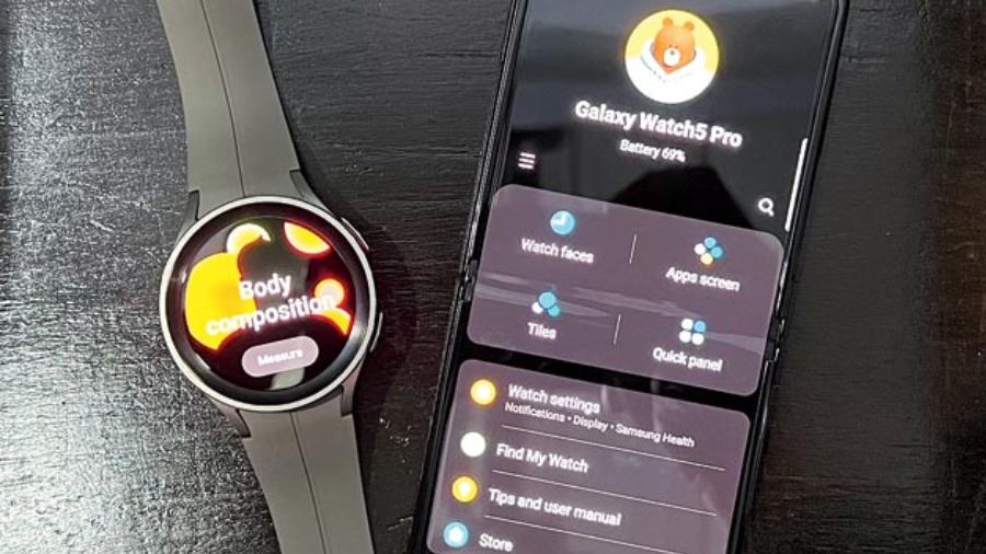 Galaxy Wearable app controls the Watch5 Pro