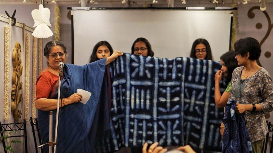 Amrita Mukherjee of Sutra gave a live presentation on September 2 titled ‘Nature's Magic: Indigo’ where she spoke about working with Indigo dyes.