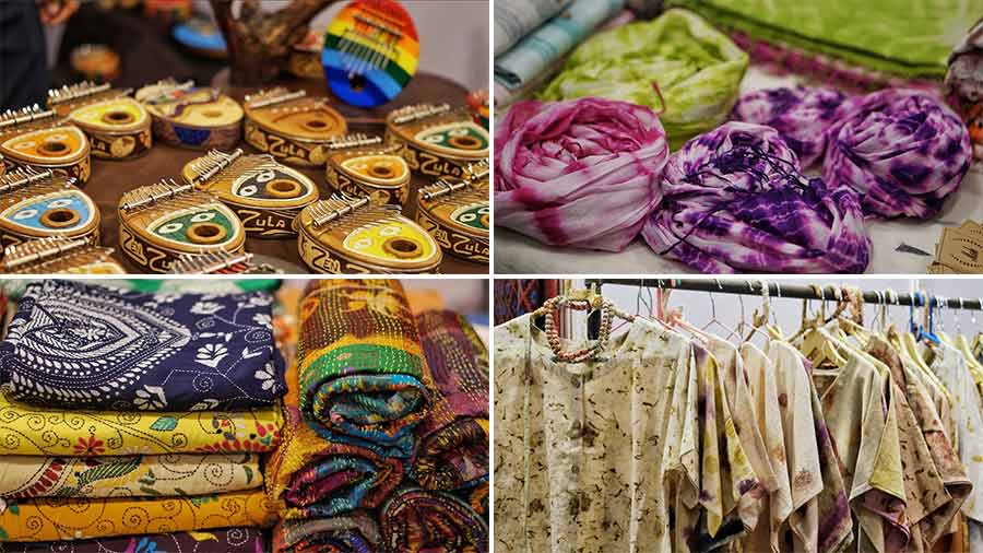 Around 30 stalls showcased traditional and innovative art and crafts from across India. On offer were saris, stoles, dupattas, accessories, jewellery, home decor and wellness items and more