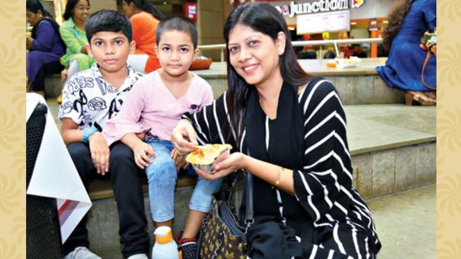 Wahida Sultana, on holiday from Assam, was enjoying the festival with her kids.