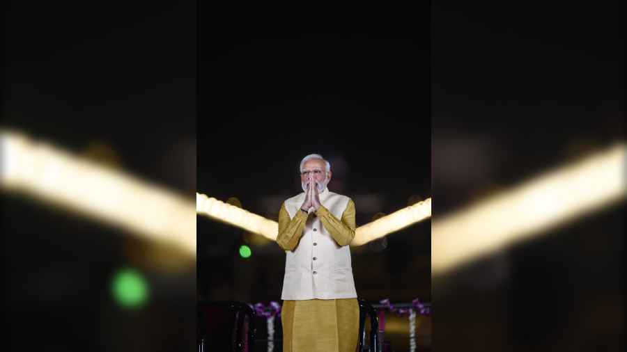 Prime Minister Narendra Modi during the inauguration