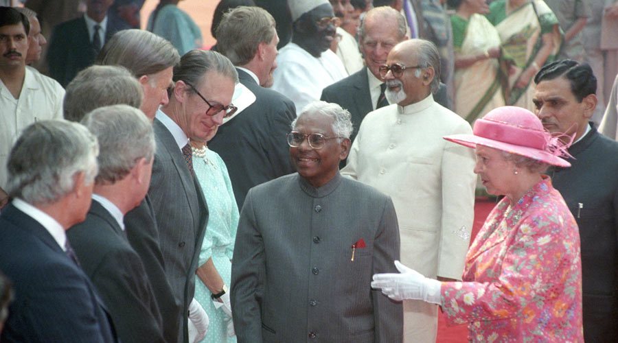 In this photo dated October 13, 1997, Queen Elizabeth II with then President KR Narayan during her ceremonial reception in Delhi