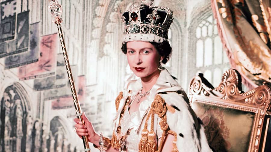 An image of young Queen Elizabeth II.