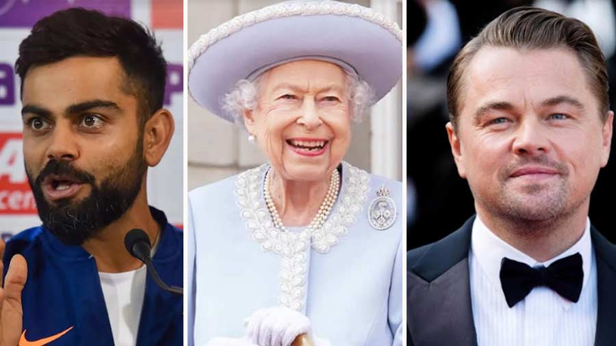 (L-R) Virat Kohli, Queen Elizabeth II and Leonardo DiCaprio are among the newsmakers of the week