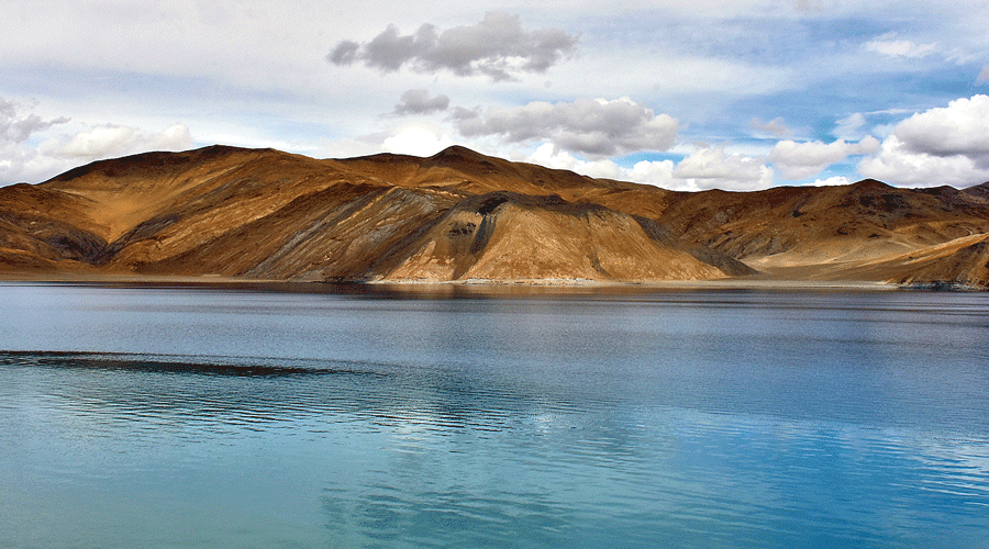 The Pangong lake in Ladakh.