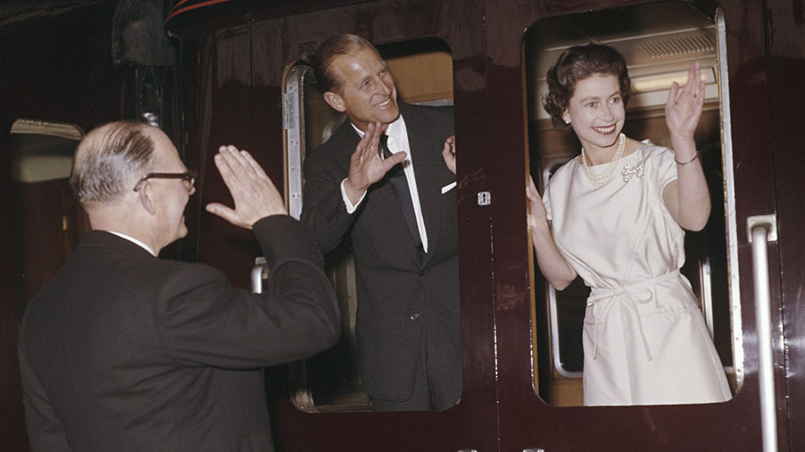 Queen Elizabeth II and Prince Philip in Manchester, May, 1961, after their extensive tour of India and Pakistan and State Visits to Nepal and Iran