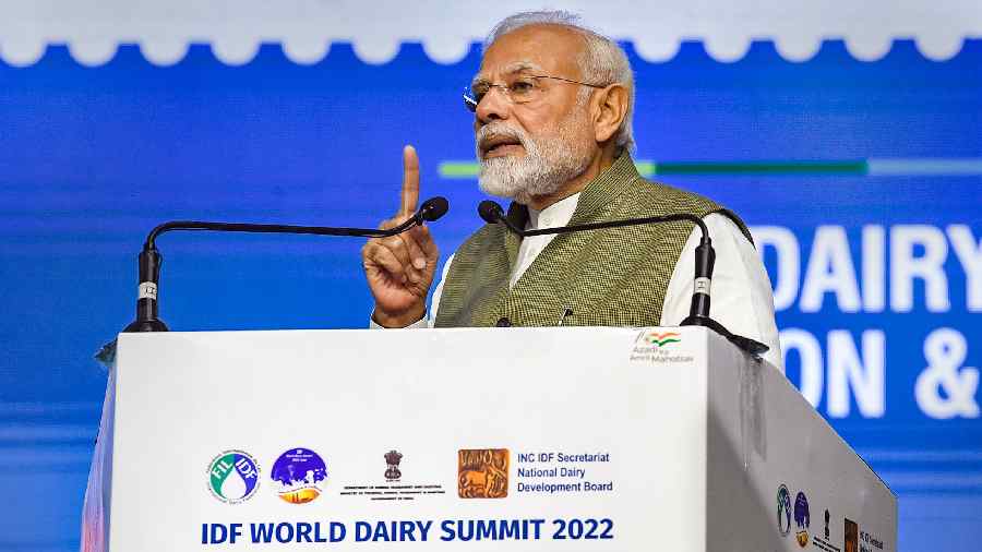 We are committed to 100 per cent vaccination of livestock by 2025, for foot and mouth disease, Prime Minister Narendra Modi said at the event