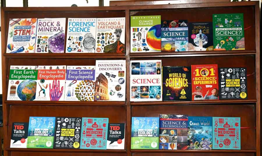 The Birla Industrial and Technological Museum (BITM) is gearing for Science Seminar 2022 to be held on September 13 for students of Classes VIII to X. Seen in the picture is a collection of books that are to be distributed as prizes among the students. The topic of the seminar is ‘Basic Sciences for Sustainable Development—Challenges and Prospects.’  