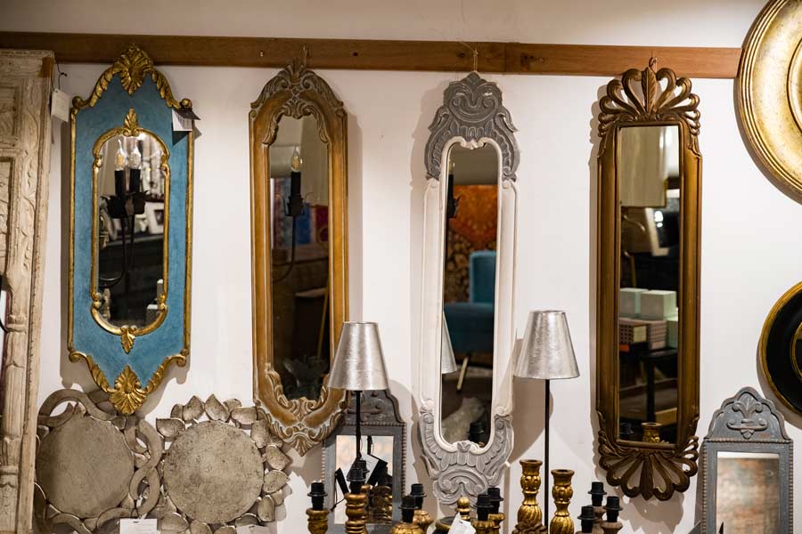  Mirrors are great for adding accents and a decor element to your spaces. Indemoderne’s mirrors sport intricate detailing and are available in a variety of sizes, designs and colours. “These mirrors are gorgeous. You can buy them separately, but I would suggest buying them as a set. Line them up on a wall and that’s all you’ll need,” says Brinda
