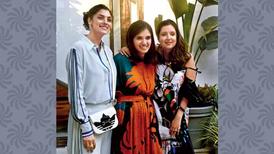 (L-R) Indrani Dasgupta Paul, Aashti Bhartia and Gauri Bajoria Ahuja cut a happy picture at the launch of Ogaan at 5 Gurusaday Road, on September 2. Indrani and Gauri co-hosted the event. “I would say 11 out of 10 (rating Indrani as a host)... she and Gauri both. I tried to call some family thinking I should also invite them and anyone I spoke with said they were already invited! I think people seem to like it. So, fingers crossed,” smiled Aashti, the managing director of the store. Her mother Kavita Bhartia founded Ogaan in 1989 in Delhi. Indrani said she’s had a “long and old relationship” with them. “Maybe Kavita’s first or second collection (for Kavita Bhartia, her eponymous label that she started in 2001) I modelled for. I still have those images. Aashti being Aashti, I think she wants 12 things changed at the store in the past two hours,” smiled Indrani.