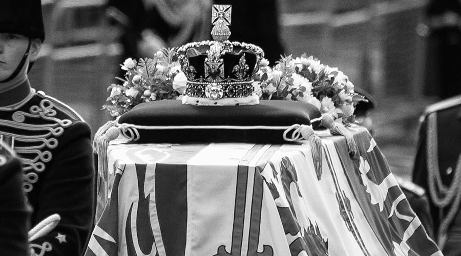 The ancient ceremony of Lying-in-State, dating back to the 19th century, involves the coffin resting on a raised platform called catafalque in the middle of Westminster Hall as members of the queuing public are allowed in to walk briskly past.