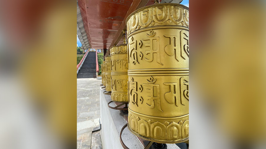There can be no better place to say a silent prayer or two. Take a few minutes to rotate these Buddhist prayer wheels