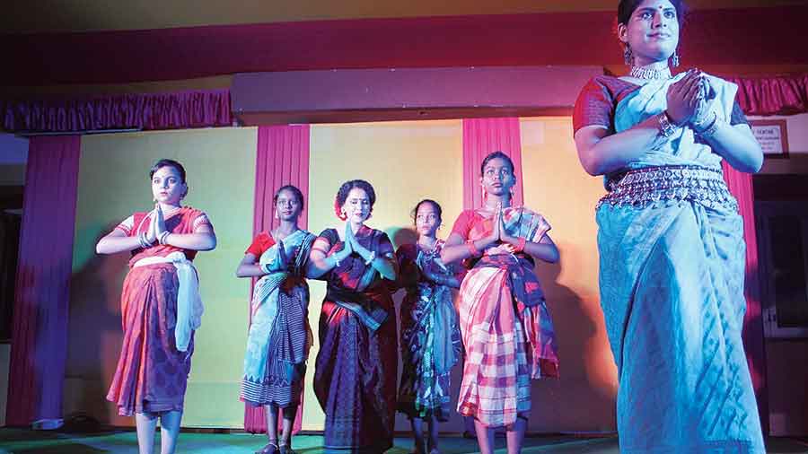 BF Block residents stage a dance at their community hall 