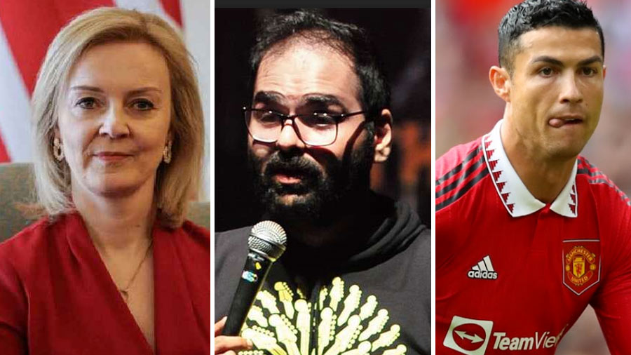 (L-R) Liz Truss, Kunal Kamra and Cristiano Ronaldo are among the newsmakers of the week  