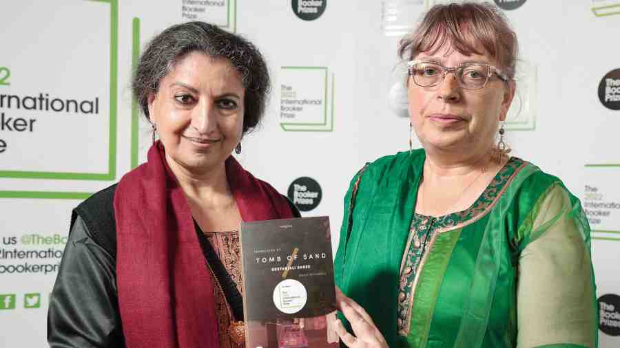 Geetanjali Shree and Daisy Rockwell, who translated Ret Samadhi