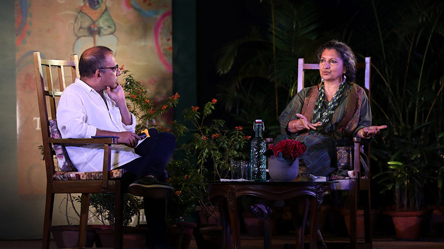  International Booker Prize winner Geetanjali Shree in conversation with translator Arunava Sinha at the Tollygunge Club