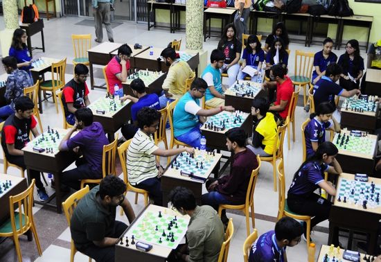 Participants during the Chess tournament at XPL