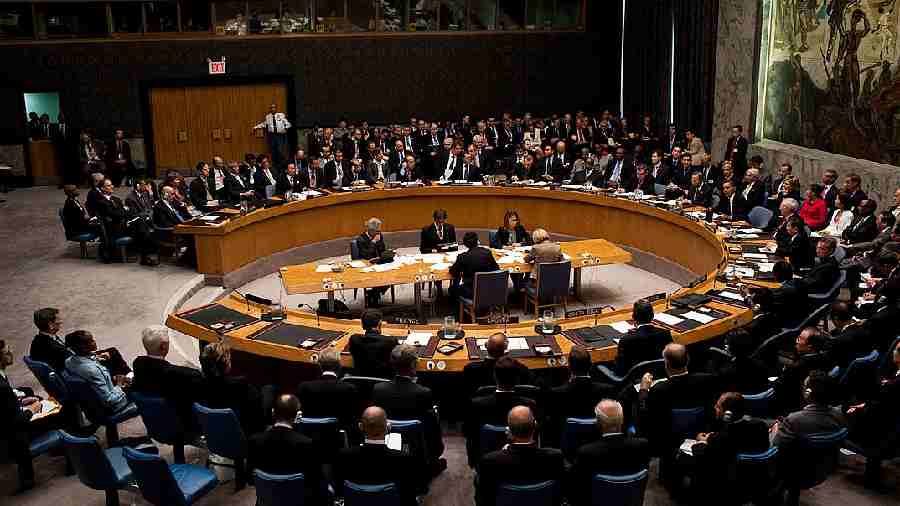  United Nations Security Council meeting.
