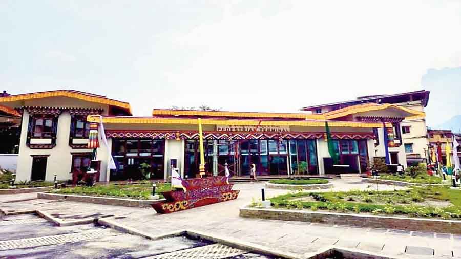 The pedestrian terminal inaugurated by Bhutan Prime Minister Lotay Tshering at Phuentsholing on Monday.