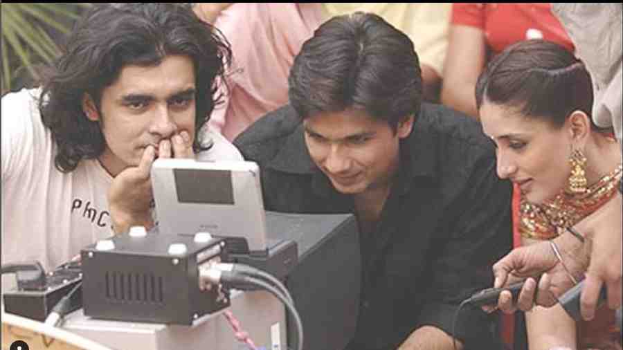 With Shahid Kapoor and director Imtiaz Ali on the set of 'Jab We Met'
