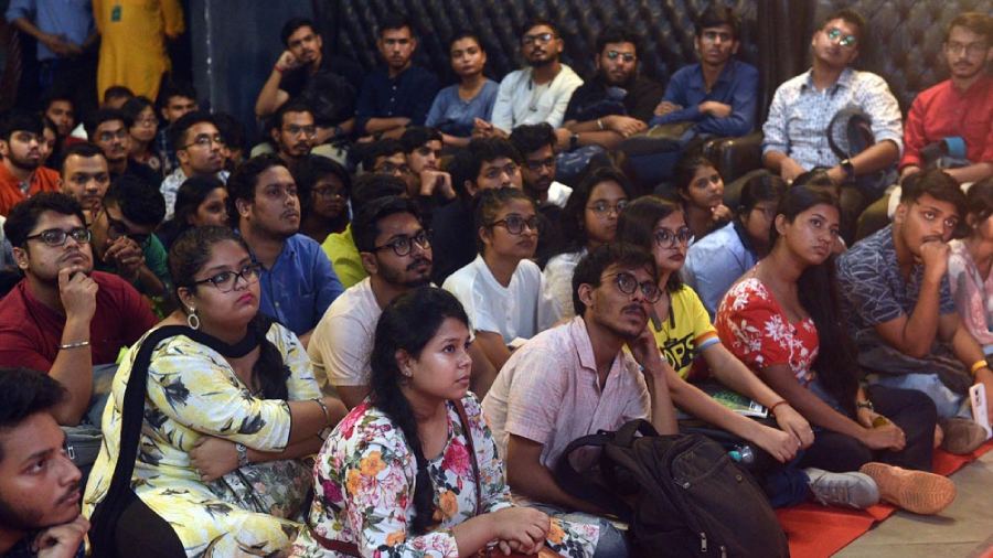 Participants of the masterclass listened in rapt attention as the writer-director shared tips with them