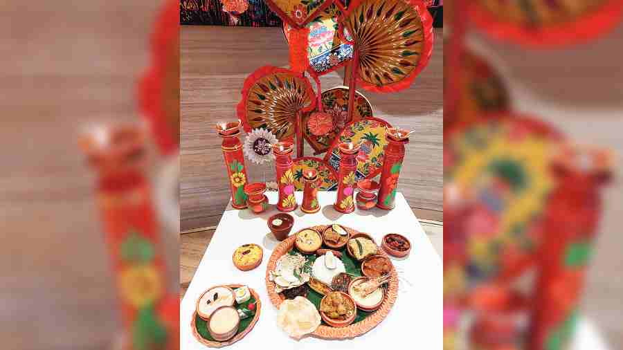 The Bengali thali that will be on offer for lunch at Ibis in New Town