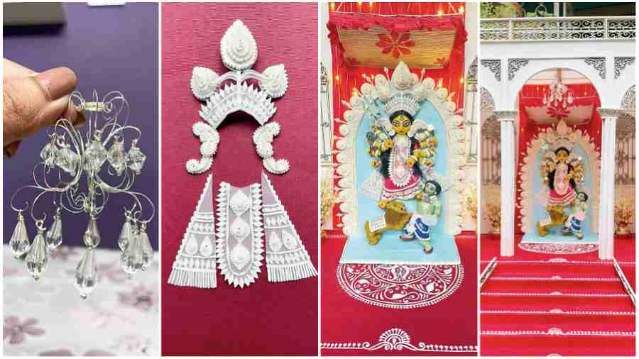 Glimpses of the idol, the shola jewellery and the chandelier