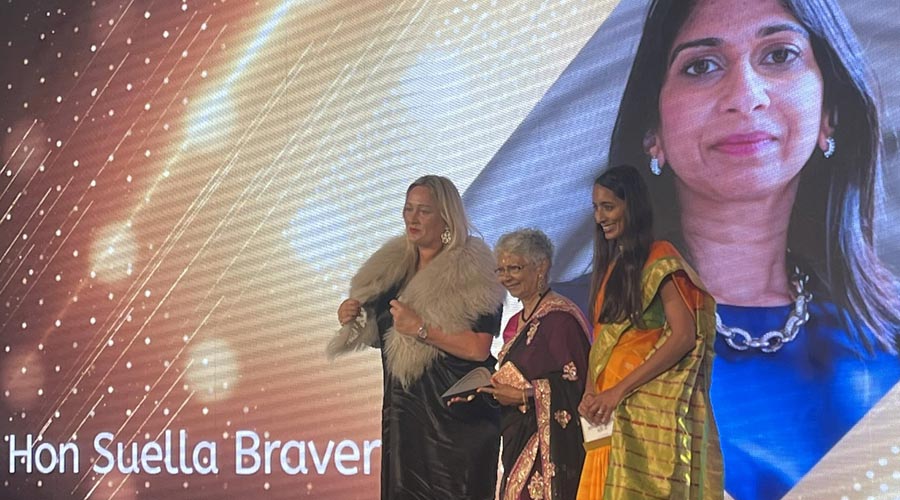 Braverman, the London-born daughter of Tamil mother Uma and Goan-origin father Christie Fernandes, sent a recorded message to the ceremony where her parents collected the award on her behalf.