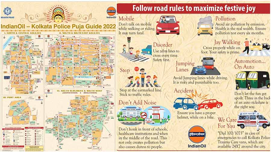  Guide map released by Kolkata Traffic Police 