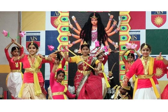 The grand celebration that AIS arranged to welcome Durga Puja was surely one of its kind to welcome “Maa Durga “on mother earth. The extravaganza, witnessed by the students ,teachers and entire staff of AIS was purely the result of tireless effort amongst so many activities that the academic team had put forward. 