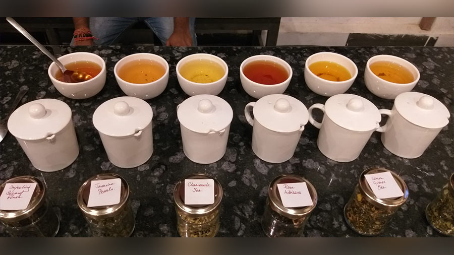 The cafe has a specially curated selection of teas
