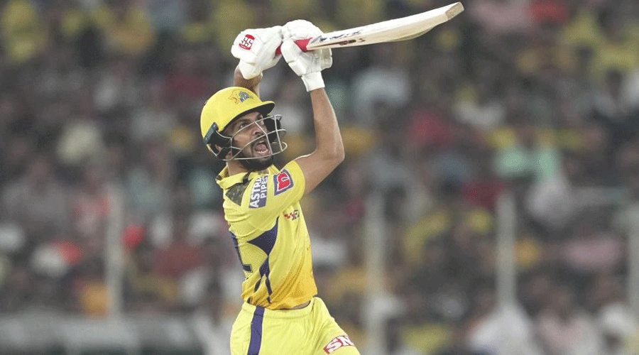 CSK opener Ruturaj Gaikwad during his 50-ball 92 against Gujarat Titans on Friday.